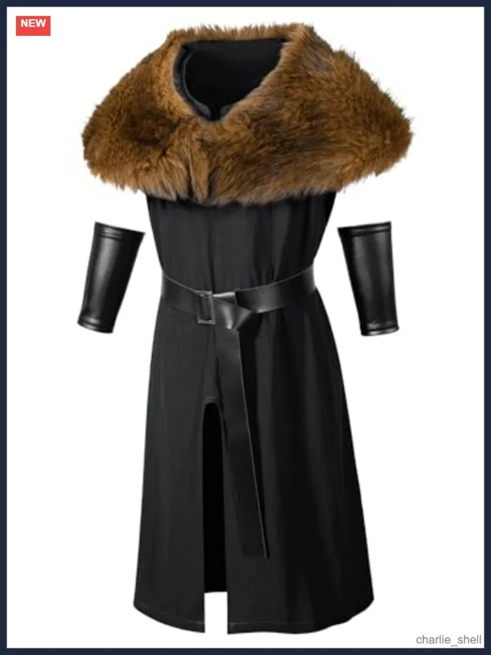 Kids Viking Warrior Costume 4 Piece Set Polyester Knight Robe LARP